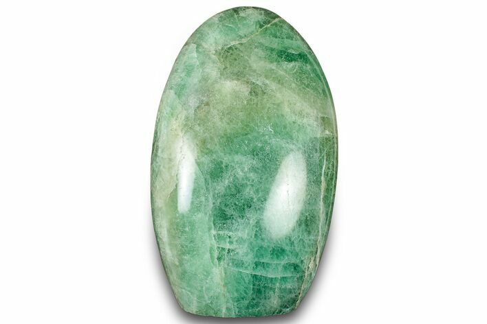 Free-Standing, Polished Green Fluorite - Madagascar #304781